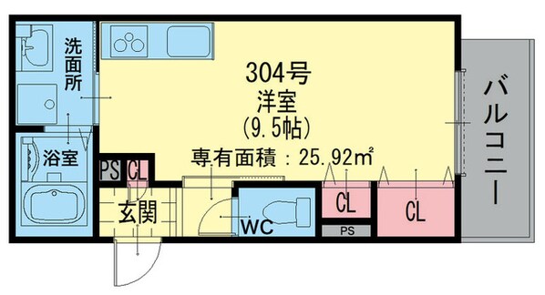 長瀬駅 徒歩4分 3階の物件間取画像